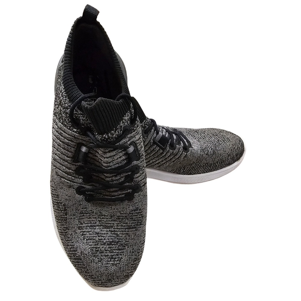 FootJoy FJ Flex XP Golf Shoe 95336 Womens 7.5 Black Gray Knit Spikeless Athletic